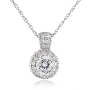 AJC Collection(AJC 콜렉션) 실버925(플라티나(platina) 코팅) 2.8ct 큐빅 지르코니아 앤틱조 넥크리스 BA984833HPP-9R62