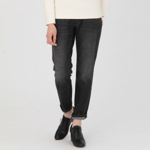 Muji 무인양품 오거닉 코튼 스트레치 데님 보이 피트 엉클장 부인21(53.5cm)흑NEW