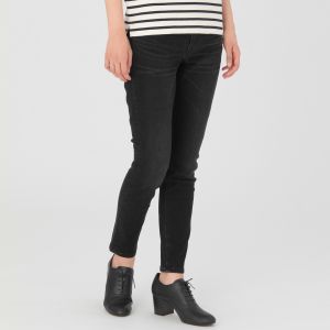 Muji 무인양품 오거닉 코튼 슈퍼 스트레치 데님 스키니 엉클장 부인21(53.5cm)흑편의점 수취가