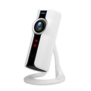 Cewaal WiFi Fisheye Surveillance Webcam,HD 2.4GHz WiFi Fisheye 185°파노라마 나이트 비젼 네트워크 웹 카메라（EU플러그）