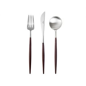 큐티폴(Cutipol) GOA/고어 브라운 디너3점 세트 (나이프 포크 스푼)