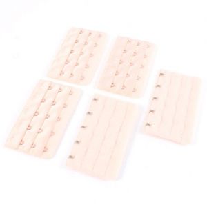 Allegra K 브래지어 연장 후크 부인 핑크 3 로우 5훅 속옷 버클 5개들이