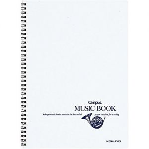 코쿠요(Kokuyo) 캠퍼스 노트 음악장 트윈 링 단꿰매기 A4 5 선악보 12단 온-T10