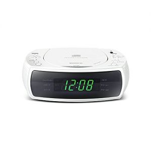  WINTECH CDclock 라디오(FM와이드 밴드 대응) 화이트 듀얼 알람 기능 탑재 CDC-220