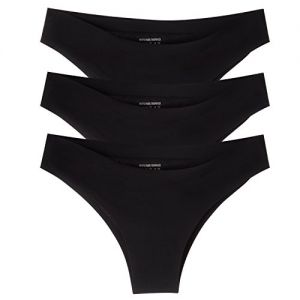 Anzermix-JP Anzermix 레이디스 t백 쇼츠 탄력무 봉제 세트 흑색 3매 셋트 사이즈 L