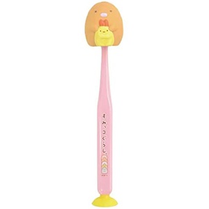 유 컴퍼니 U Company Sumikko Gurashi Mascot Toothbrush with Suction Cup & Cap, 1 Piece (x1)
